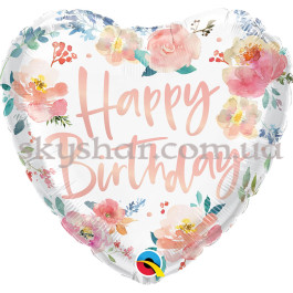 Опция Фольгированный шар "Happy Birthday! Акварель, Розы" – фото 8 Опция Фольгированный шар "Happy Birthday! Акварель, Розы" – фото 8