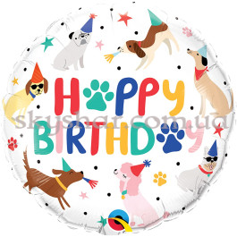 Опция Фольгированный шар круг "Happy Birthday Веселые щенки" – фото 16 Опция Фольгированный шар круг "Happy Birthday Веселые щенки" – фото 16