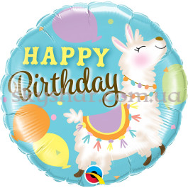 Опция Фольгована кулька "Happy Birthday Лама" – фото 1