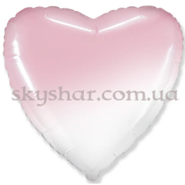 Опция Фольгована кулька "Серце Омбре Біло-Рожеве" 46 см – фото 17 Опция Фольгована кулька "Серце Омбре Біло-Рожеве" 46 см – фото 17