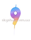 Свічка -цифра "9" Омбре райдужне – фото 2