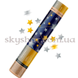 Опция Хлопавка фольга золоті та срібні зірки 30 см – фото 6