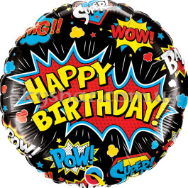 Опция Фольгированный шар "Happy Birthday Супергерой" – фото 4 Опция Фольгированный шар "Happy Birthday Супергерой" – фото 4