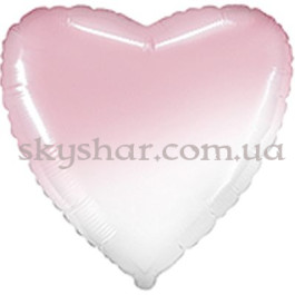 Опция Фольгована кулька "Велике серце Омбре Біло-Рожеве" – фото 13