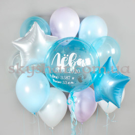 Опция Набір кульок із метрикою на виписку з пологового будинку "Baby Blue" – фото 3