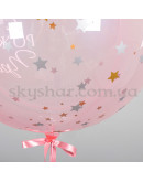 Шар Баблс светло-розовый с надписью "С Днем Рождения, Принцесса!" – фото 4