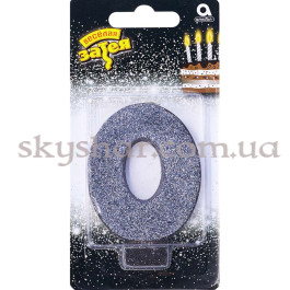 Опция Свічка-цифра "0" Чорна Гліттер – фото 23