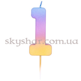 Опция Свеча -цифра "1" Омбре радужное – фото 7 Опция Свеча -цифра "1" Омбре радужное – фото 7