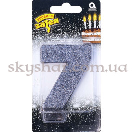 Опция Свічка -цифра "7" Чорна Гліттер – фото 20