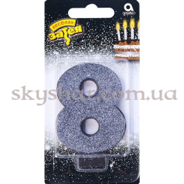 Опция Свеча -цифра "8" Черная Глиттер – фото 22 Опция Свеча -цифра "8" Черная Глиттер – фото 22