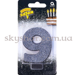 Опция Свеча -цифра "9" Черная Глиттер – фото 23 Опция Свеча -цифра "9" Черная Глиттер – фото 23