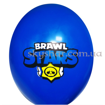 Гелієві кульки "Brawl Stars (Бравл Старс) Емблема на синьому" (35 см) – фото 1