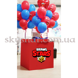Коробка сюрприз с шарами "Brawl Stars" Красная (Бравл Старс) – фото 6