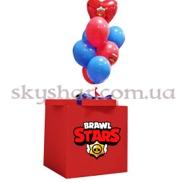 Опция Коробка сюрприз с шарами "Brawl Stars" Красная (Бравл Старс) – фото 5