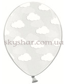 Гелієві кульки "Хмарки білі на прозорому" (35 см)  – фото 2