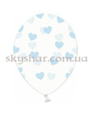 Гелієві кульки "Серця блакитні та м'ятні на прозорому" (35 см)  – фото 5
