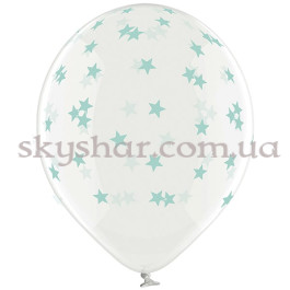 Опция Гелиевые шары "Звезды мятные на прозрачном" (35 см)  – фото 1