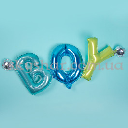 Фольгированные шары-буквы "Boy" Воздух 35 см – фото 3