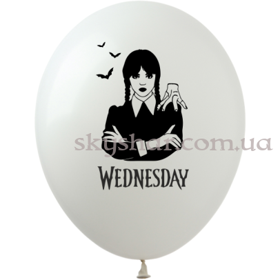 Гелієві кульки "Wednesday/Венздей Класичні" (35 см) "Уэ́нздей" – фото 1