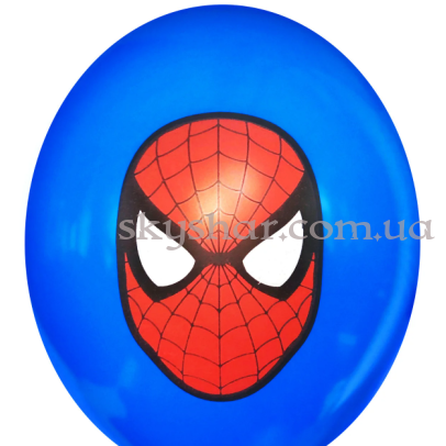 Гелиевые шары "Спайдермен / Человек Паук маска на синем" (35 см)  – фото 1