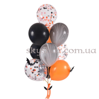 Зв'язка кульок на Хелловін "Летючі Миші" – фото 1