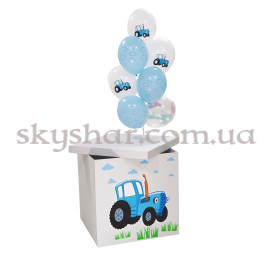 Опция Коробка сюрприз с шарами "Синий Трактор" – фото 3 Опция Коробка сюрприз с шарами "Синий Трактор" – фото 3