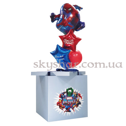 Коробка сюрприз с шарами "Супергерои" – фото 1