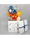 Коробка сюрприз з кульками "С Днем Рождения Космос" – фото 2