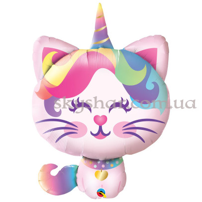 Фольгована кулька "Райдужна кішка-єдиноріг" – фото 1
