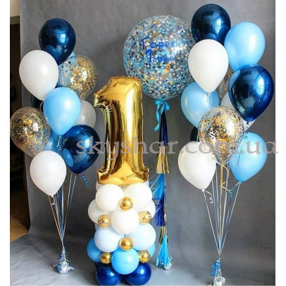 Фотозона из шаров "1 годик" – фото 1 Фотозона из шаров "1 годик" – фото 1