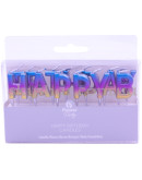 Свечи буквы на торт "HAPPY BIRTHDAY" Омбре радужное – фото 4