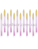 Набор свечей для торта Омбре Розово-золотое 12 шт. – фото 3