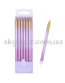 Набір свічок для торта Омбре Рожево-золоте 12 шт. – фото 2