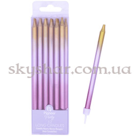 Опция Набір свічок для торта Омбре Рожево-золоте 12 шт. – фото 23