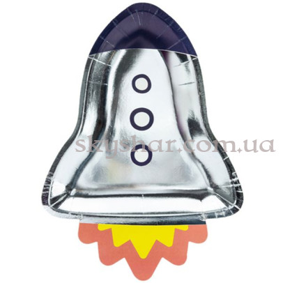 Тарілки "Космос Ракета" 6 шт. – фото 1 Тарілки "Космос Ракета" 6 шт. – фото 1