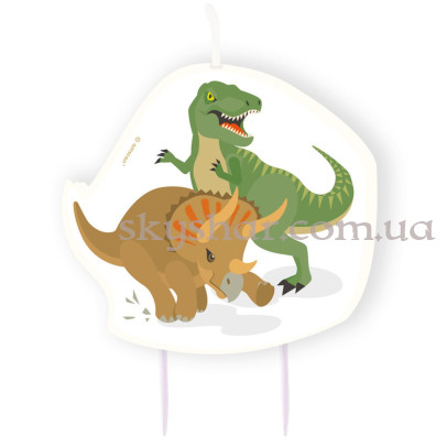 Свічка на торт "Динозаври" – фото 1
