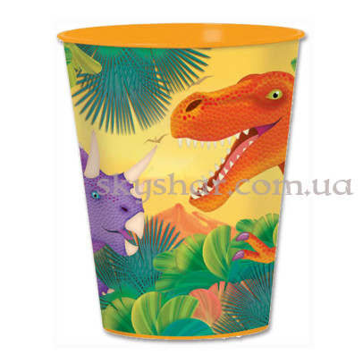 Стакан пластиковый "Динозавры" 473 мл – фото 1