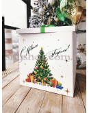 Коробка сюрприз с шарами "С Новым Годом!" белая – фото 3