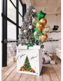 Коробка сюрприз с шарами "С Новым Годом!" белая – фото 2