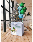 Коробка сюрприз з кульками "Волшебного Нового Года Снеговик" блакитна – фото 2