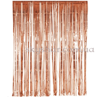 Шторка-занавес из фольги Розовое Золото 1х3 м – фото 1