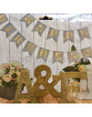 Гирлянда растяжка "Happy Birthday" Серебристая – фото 2