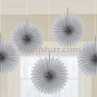 Гирлянда фанты серебристые 5 шт. – фото 1