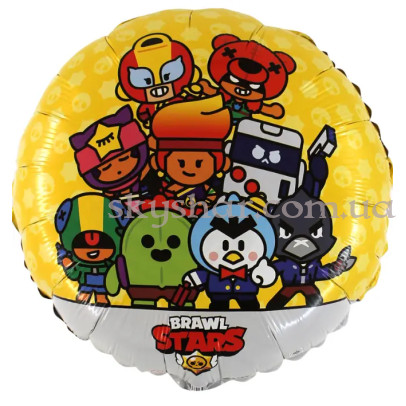 Фольгована кулька коло "Brawl Stars Леон і Ніта" (Бравл Старс) – фото 1