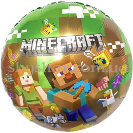 Опция Фольгована кулька коло "Майнкрафт зелений (Minecraft)" Китай – фото 13