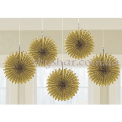 Гірлянда фанти золотисті 5 шт. – фото 1