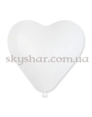 Гелієві кульки "Сердечки" Білі (30 см) – фото 3