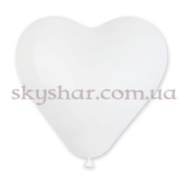 Гелієві кульки "Сердечки" Білі (30 см) – фото 5