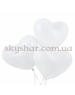 Опция Гелиевые шары "Сердечки" Белые (30 см) – фото 1