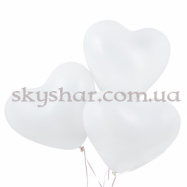 Опция Гелієві кульки "Сердечки" Білі (30 см) – фото 4